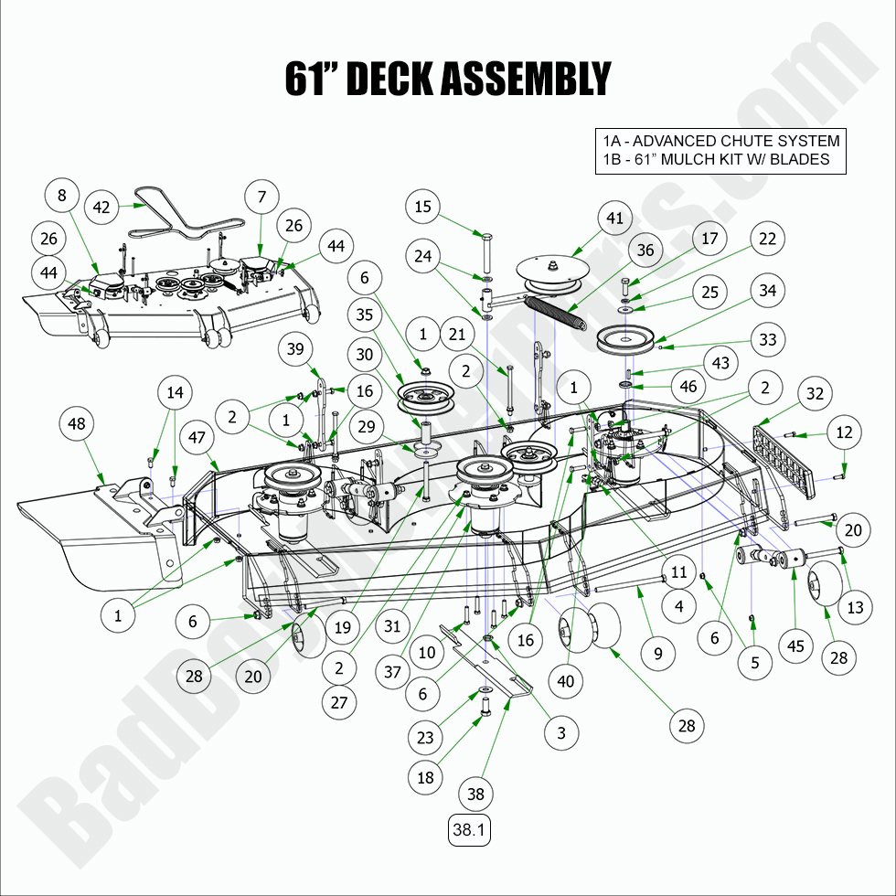 2022 Revolt - 61" Deck Assembly